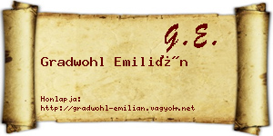 Gradwohl Emilián névjegykártya